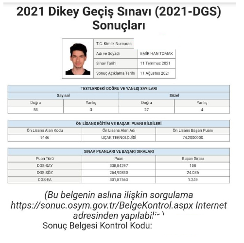  DGS Sayısal’da Türkiye 108 incisi Oldu