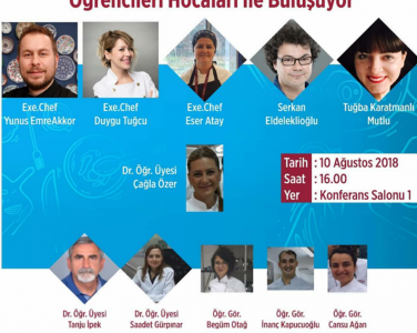 Tercih tanıtım günlerinde ‘Gastronomi ve Mutfak Sanatları ve Aşçılık Öğrencileri Hocaları ile Buluşuyor’ adlı etkinlikte aday öğrenciler ile söyleşi gerçekleşmiştir.